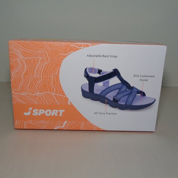 JSport by Jambu Size 6 M KAIA Black / Purple Geometric Sandals New Women's Shoes - Picture 16 of 16